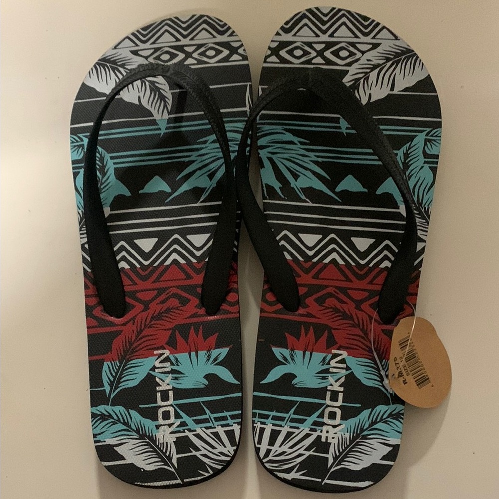 Rockin' Tropical Flip Flops